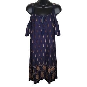 Lapogee World Over Nwt paisley cold shoulder dress size Large